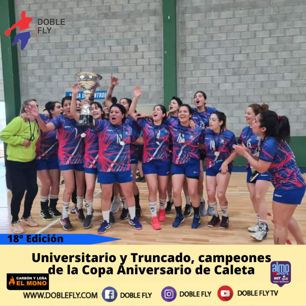 Universitario y Truncado festejaron este lunes por la Copa Aniversario de Caleta
